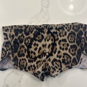 Charlie by MZ cheetah print swim suit shorts